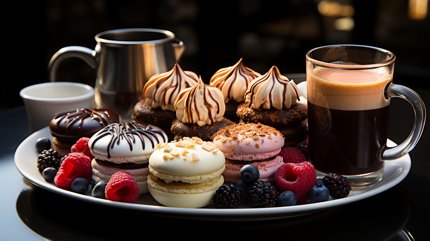 Luxury coffee pairing with fine dessert suggestions and ideas