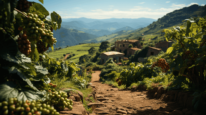 Coffee bean plantation