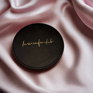Lux Cafe Club Faux Leather Coaster