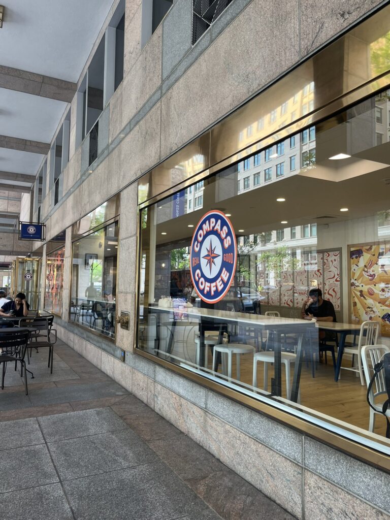 New Compass Coffee Cafe Opens in Downtown DC's Iconic Metro Center