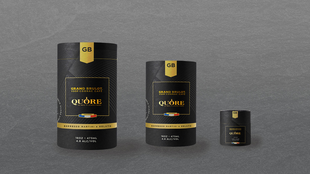 Cognac-Infused Gelato - A Delicious Union of Grand Brulot and Quore