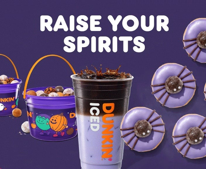 Dunkin's Spooky Halloween Menu Features Purple Coffee and More