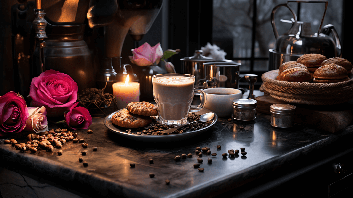 Coffee cup on a luxurious table in Boston