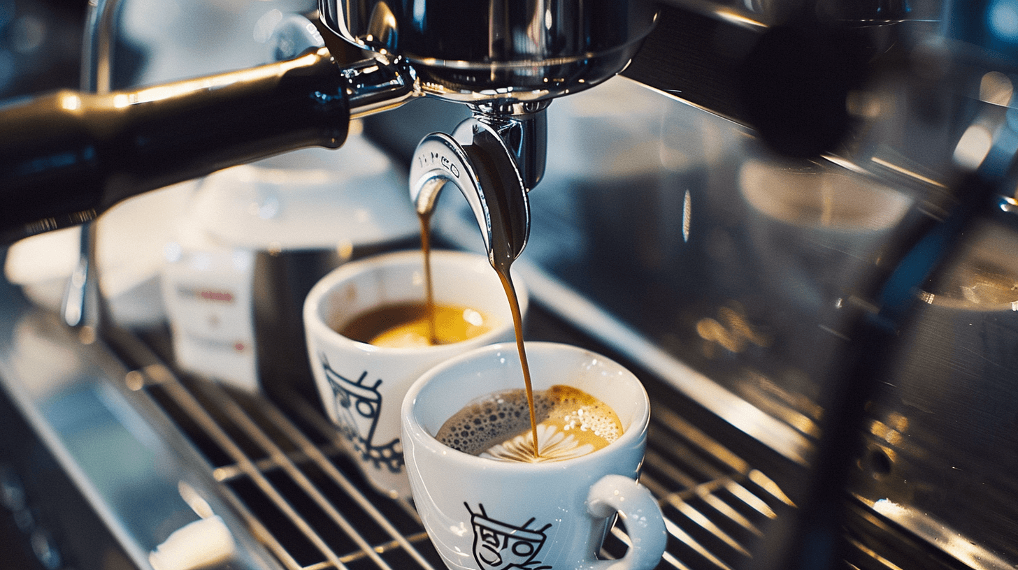 Making coffee with an espresso maker