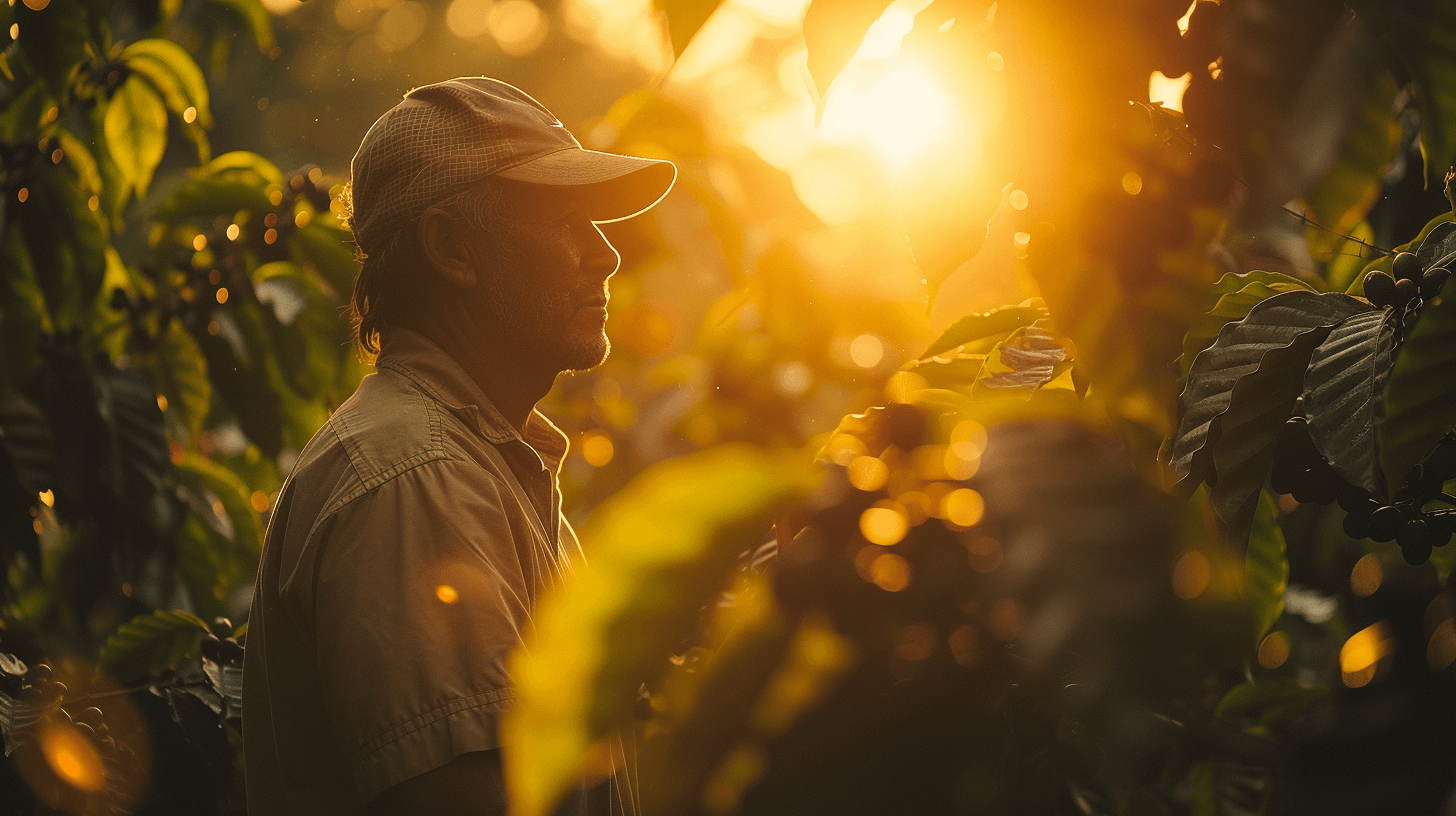 Farmer in a coffee plantation in Costa Rica