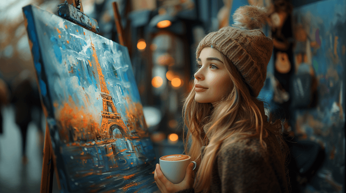 French artist with coffee cup in hand