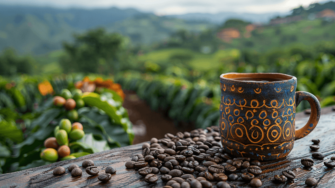 Handcrafted mug with world's most expensive coffee