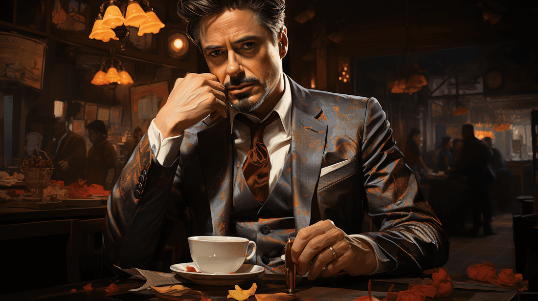 Robert Downey Jr in coffee shop in LA