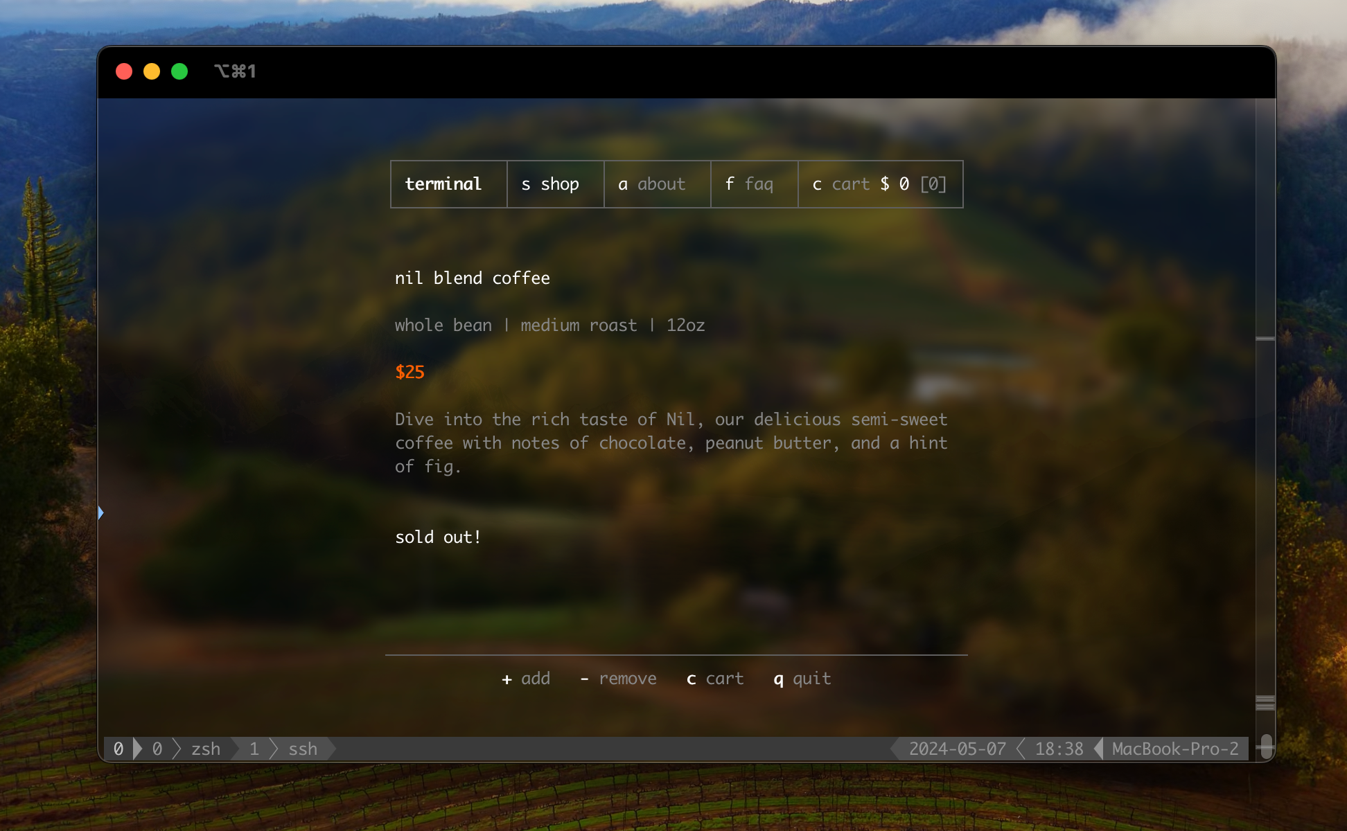 Order Coffee via SSH - Terminal.shop's Geeky Delight