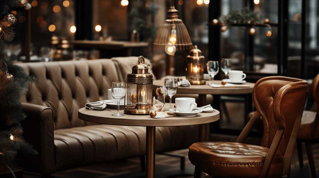 Luxurious cafe setting